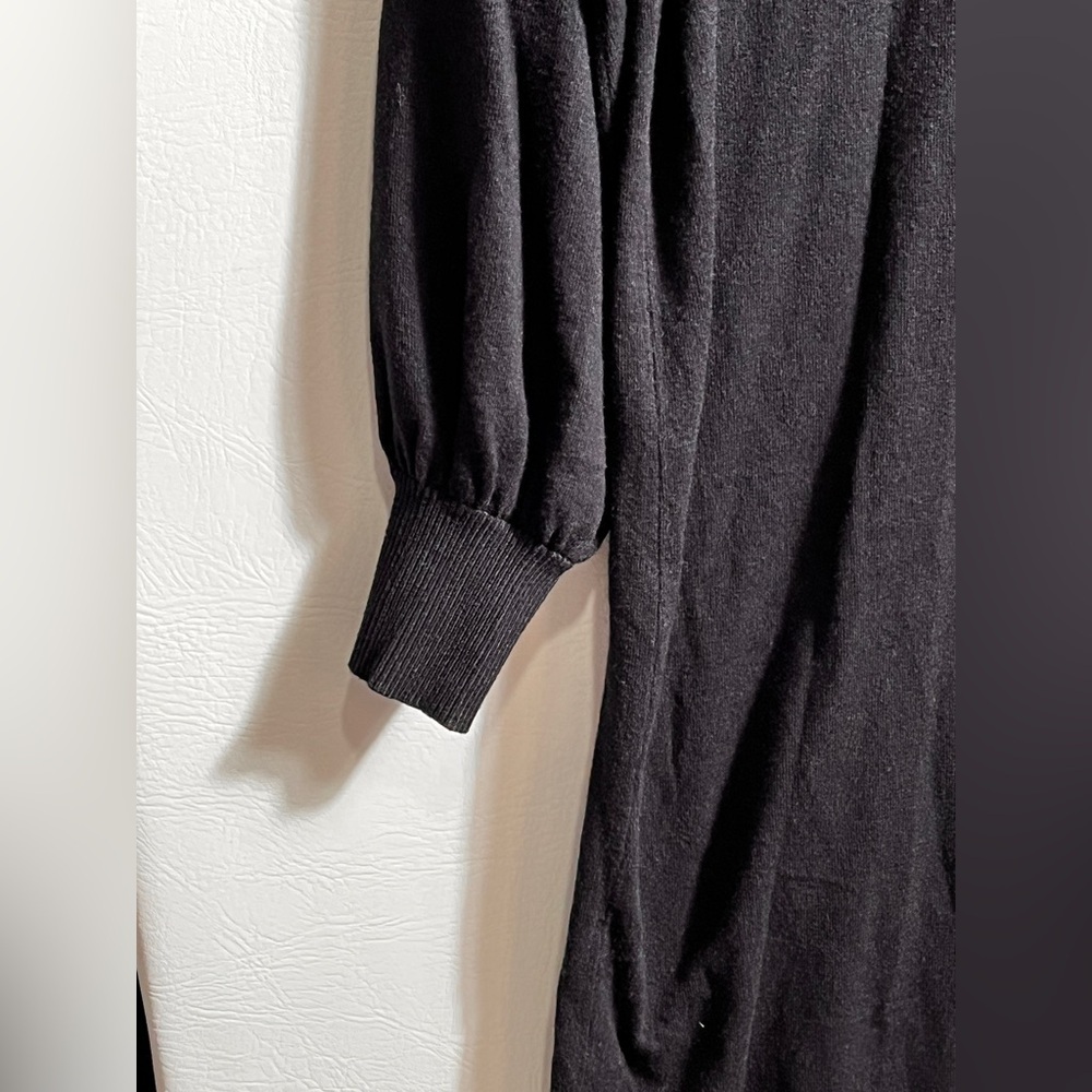 Isaac Mizrahi New York Black Long Sleeve Sweater Dress Small - Picture 4 of 8